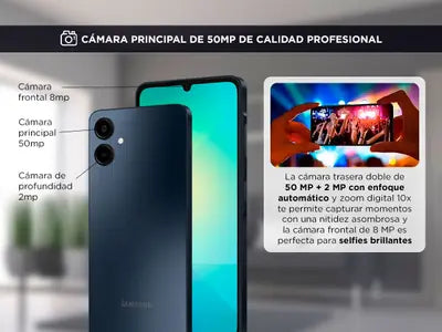 Celular Samsung Galaxy A06 4G 128GB 50MP SM-A065M